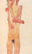 Egon Schiele Nude Girl with Folded Arms (mk12) oil painting picture wholesale